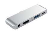 Dockingstationen - Satechi Aluminum Type-C Mobile Pro Hub Adapter - docking station - Silver - ST-TCMPHS