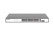 Switches - DIGITUS DN-95343 24 Port Fast Ethernet PoE Switch 19 Inch Unmanaged 2 Uplinks - DN-95343