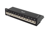 Netzwerkzubehör - Deltaco Patch Panel 12xRJ45 Cat6a wall-mountable metal black - PAN-213