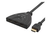 Video Audio Switcher - Deltaco HDMI Switch 3 inputs to 1 output 4K in - HDMI-7044