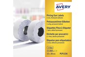 Papier, Fotopapier und Etiketten - Avery Labels on roll for 1 line pricing gun up to 8 digits permanent white - PLP1226