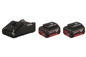 Akkus & Ladegeräte - Bosch Professional Blue bosch 18v battery pack 2x4.0ah w/charger - 1600A019S0