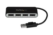 USB-Hubs - StarTech.com 4-Port Portable USB 2.0 Hub with Built-in Cable - hub - 4 ports USB-Hubs - 4 - silber - ST4200MINI2
