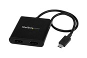 Display Kabel - StarTech.com 2-Port USB-C to HDMI MST Hub - 4K Dual Monitor Splitter - external video adapter - black - MSTCDP122HD