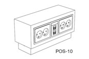 Tabletts, Schienenverteiler und Armaturen - Thorsman Service post pos-10/10 white - 5868005