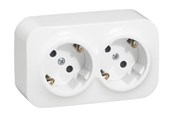 Schaltereinheiten - Legrand German std socket 2x2p+e forix - with shutters - ip 2x - 16 - 782423