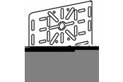 Tabletts, Schienenverteiler und Armaturen - Wibe Junction box plate w24 pre-galvanized - 717995