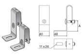 Tabletts, Schienenverteiler und Armaturen - Wibe Wall bracket 11/25 pre-galvanized - 721105