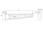 Tabletts, Schienenverteiler und Armaturen - Wibe Cantilever arm 50i-400 pre-galvanized - 791415