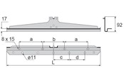 Tabletts, Schienenverteiler und Armaturen - Wibe Support bracket 3/400 hdg - 720764