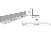 Tabletts, Schienenverteiler und Armaturen - Wibe Div.strip 39/55 1.75m pre-galvanized - 725785