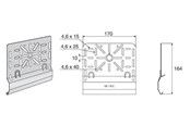 Tabletts, Schienenverteiler und Armaturen - Wibe Junction box plate 35s pre-galvanized - 711205