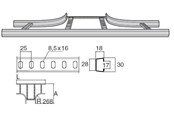 Tabletts, Schienenverteiler und Armaturen - Wibe T-junction 16/400 hdg - 716197