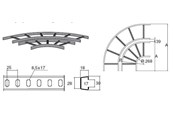 Tabletts, Schienenverteiler und Armaturen - Wibe 90 bend 15-500 interior hdg - 716071