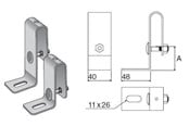 Tabletts, Schienenverteiler und Armaturen - Wibe Wall bracket 11/75 hdg - 713203
