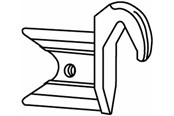 Tabletts, Schienenverteiler und Armaturen - Wibe Fixed take-off hook 4 al - 709017