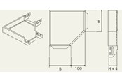 Tabletts, Schienenverteiler und Armaturen - Wibe Corner piece 90 500mm - CSU36065002