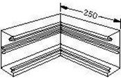 Tabletts, Schienenverteiler und Armaturen - Hager Inner corner br 70170 pw - L9101PERL
