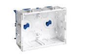 Tabletts, Schienenverteiler und Armaturen - Hager Junction box clicline double - SC2-BRHN/BLÅ FOD