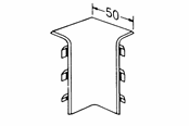 Tabletts, Schienenverteiler und Armaturen - Tehalit Internal corner sl 20071 m 5561 perlewhite - M5561PH