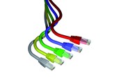Kupferverkabelung - Leviton Patch cords cat6 utp 1m lszh gray - C6CPCU010-888BB