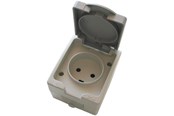 Schaltereinheiten - Elworks Outlet ip54 grey - 9-811-0