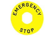 Druckknöpfe und Signalgeräte - Schneider Electric E. stop legend plate - ZBY8330