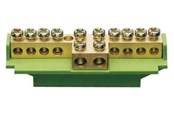 Anschlussausrüstung - Hager Brass terminal 49 mm with socket earth - KM07E