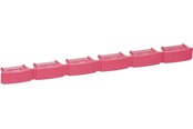 Kupferverkabelung - LK Colour code bar red for patchpanel 6port - 208B7172