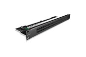 Kupferverkabelung - Leviton Voice patch panel 50xrj45.1u black - C5CPNLU504PK2M