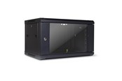 Rack-Gehäuse - Inter-Tech SMA-6406 Wall Mounted Rack 6U 450mm Load up to 30Kg Glass Door Black RAL9005 - 88887252