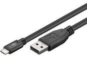 USB Kabel - Pro USB-A <-> USB-C - 3m - USB 3.0 - Schwarz - PUSB3.0-AC-BLK-3M