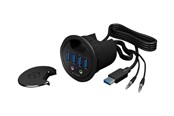 USB-Hubs - ICY BOX 4 Port HUB - USB 3.0 USB-Hubs - USB 3.0 - 4 - Schwarz - IB-HUB1403A