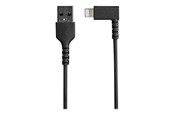 Display Kabel - StarTech.com 1m/3.3ft Angled Lightning to USB Cable - MFI Certified - Black - Lightning cable - Lightning / USB - 1 m - RUSBLTMM1MBR