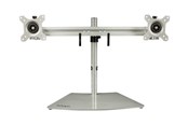 Monitorhalterung - StarTech.com Dual-Monitor Stand for up to 24" Monitors - Horizontal Silver - stand - ARMDUOSS