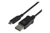 Display Kabel - StarTech.com 3.3 ft. (1 m) - USB-C to DisplayPort Adapter Cable - 8K - HBR3 - external video adapter - black - CDP2DP141MB