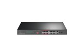 Switches - TP-Link TL-SL1218MP 16-Port 10/100 Mbps + 2-Port Gigabit Rackmount Switch with 16-Port PoE+ - TL-SL1218MP