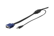 KVM Kabel - StarTech.com 15ft / 4.6m USB KVM Cable for Rackmount Consoles - VGA and USB - video / USB cable - 4.6 m - RKCONSUV15