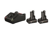 Akkus & Ladegeräte - Bosch Professional Blue bosch 12v battery pack 2x6.0ah w/charger - 1600A01B20