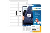 Papier, Fotopapier und Etiketten - HERMA Namensetiketten, ablösbar, A4, 88,9 x 33,8 mm, weiß, aus Acetatseide, bedruckbar - 4515
