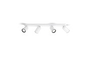 Lampen - Philips Pongee spotschiene 4xGU10, weiß - 915005531401