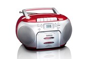 DAB, Netzwerk und Radiowecker - Lenco SCD-420RD - Portable FM Radio CD- Cassette player - FM - Stereo - Rot - SCD420ROT