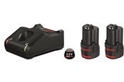 Haus & Garten - Bosch Professional Blue bosch 12v battery pack 2x2.0ah w/charger - 1600A019R8
