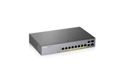 Switches - ZyXEL GS1350-12HP 8-port GbE Smart Managed PoE Switch with GbE Uplink (130W) - GS1350-12HP-EU0101F