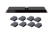 Repeater, boosters, bridges & Transceiver - IC INTRACOM techly HDMI 1x8 Extender Splitter over CAT6/6a/7 50m with IR pass-back - IDATA EX-HL81TY