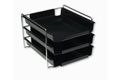 Schreibtischzubehör - Bantex Vision Letter Trays Cash & Carry 3-Pack Black - 100400407