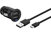 Handys - Adapter und Ladegeräte - Pro USB Car charger 12V - 2x USB (2.4A) - 1m cable - 4040849716928