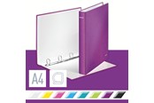 Briefordner und Ringmappen - Leitz Ringbinder  WOW Laminated A4+ 4DR/25mm Purple - 42420062