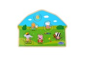 Baby Spielzeug - Barbo Toys Peppa Pig - Wooden Peg Puzzle - Playground - 8980