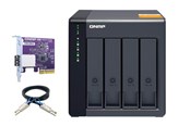 RAID Systeme - QNAP TL-D400S 4-Bay High-performance desktop SATA 6Gbps JBOD storage enclosure + QXP PCIe card - TL-D400S